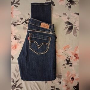 Levi's 524 Too Superlow Skinny Jeans Dark Wash Size 7 (28)